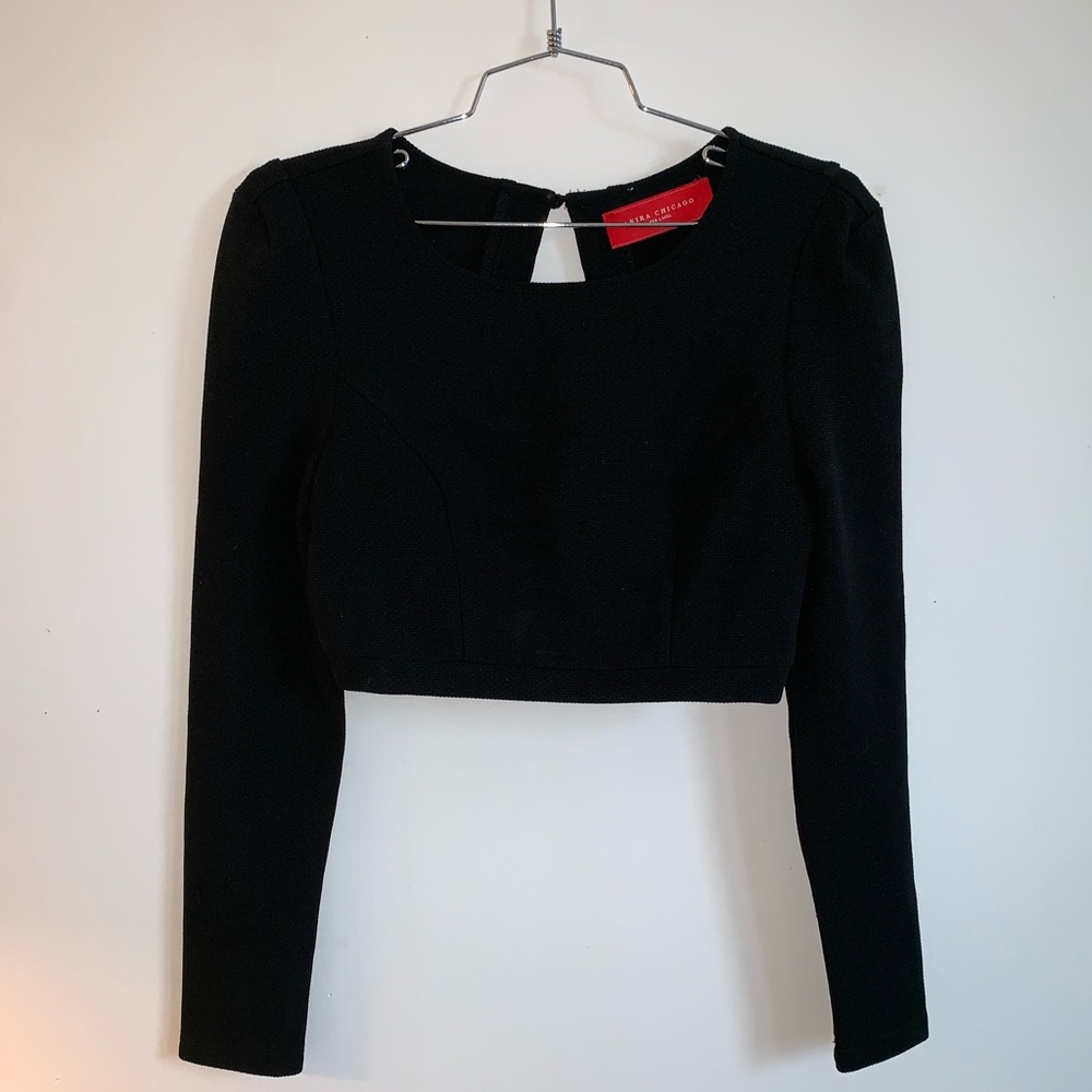 Akira Detailed Long Sleeve Crop